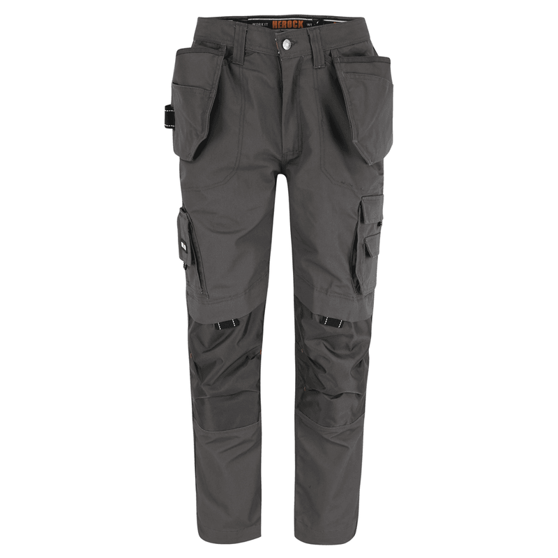 Herock Dagan Short Leg Water-Repellent Holster Pocket Kneepad Trousers Grey 36" Waist, 28" Leg