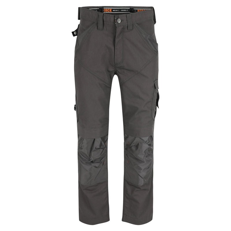 Herock Apollo Shortleg Multi Pocket Knee Pad Trousers Grey 30" Waist, 28" Leg