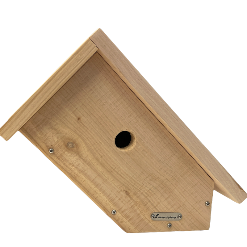 Slanted Nesting Bird Box suitable for installing a wildlife camera