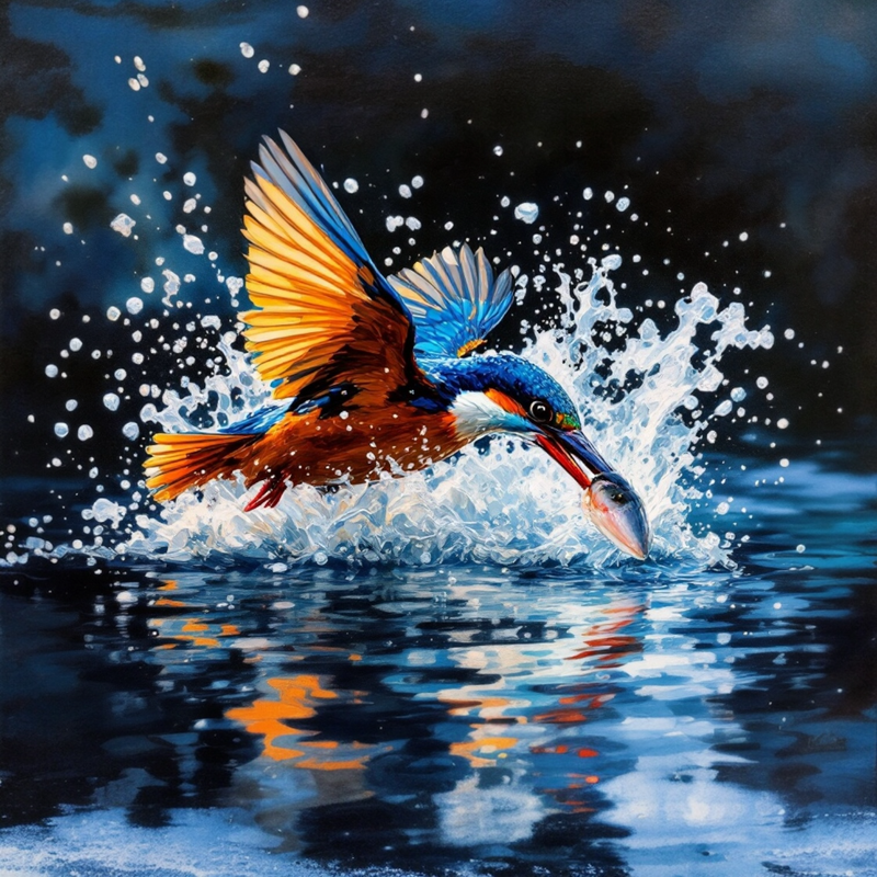 NEW Kingfisher Diving A5 Lined Notebook