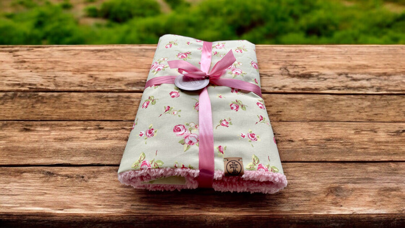 Dolly Floral Dog Blanket | Luxury Handmade Reversible Sherpa Throw | Seasonal Pet Blanket UK | Customisable