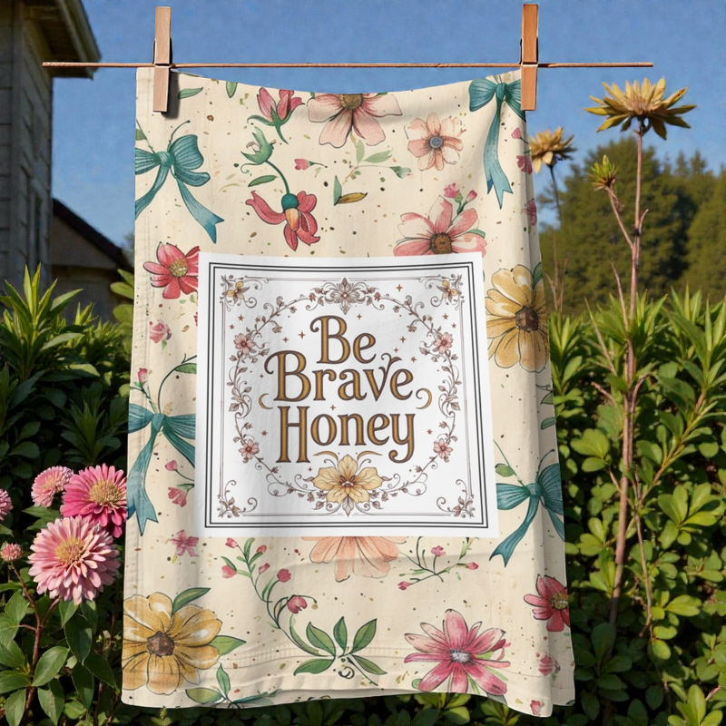 Bee Brave Honey Tea Towel