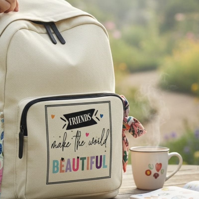 Friends make the world beautiful Rucksack