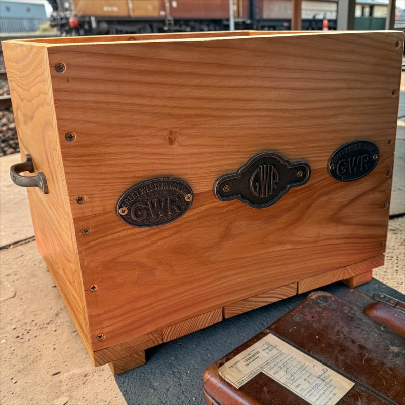 Rustic GWR Steam Train Log/Storage Box