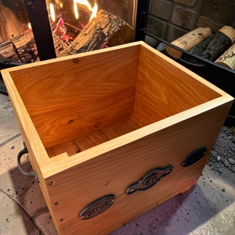 Rustic GWR Steam Train Log/Storage Box