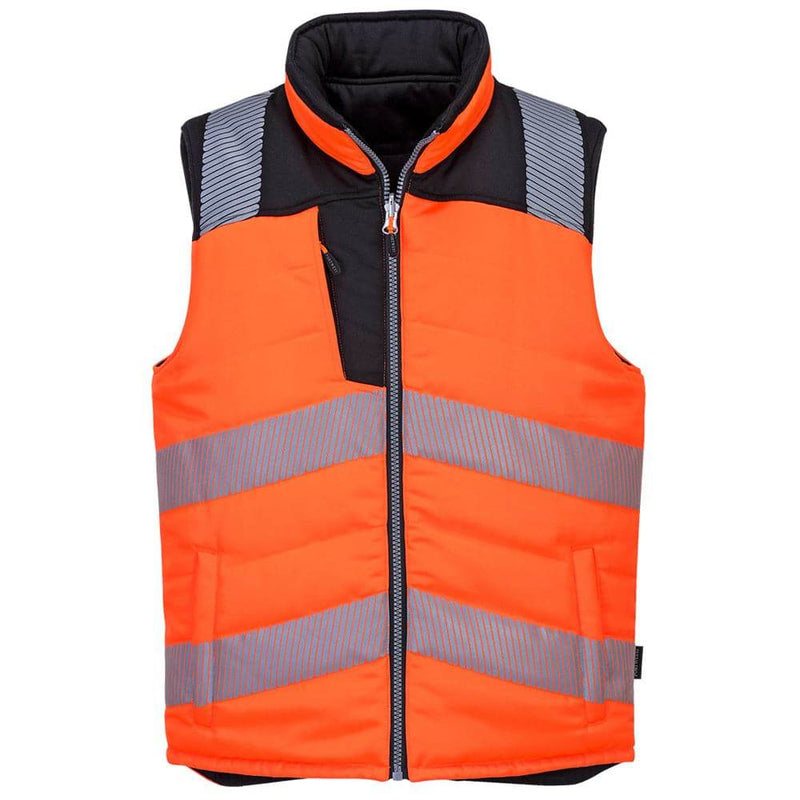 Portwest PW374 Hi-Vis Reversible Bodywarmer Jacket Various Colours