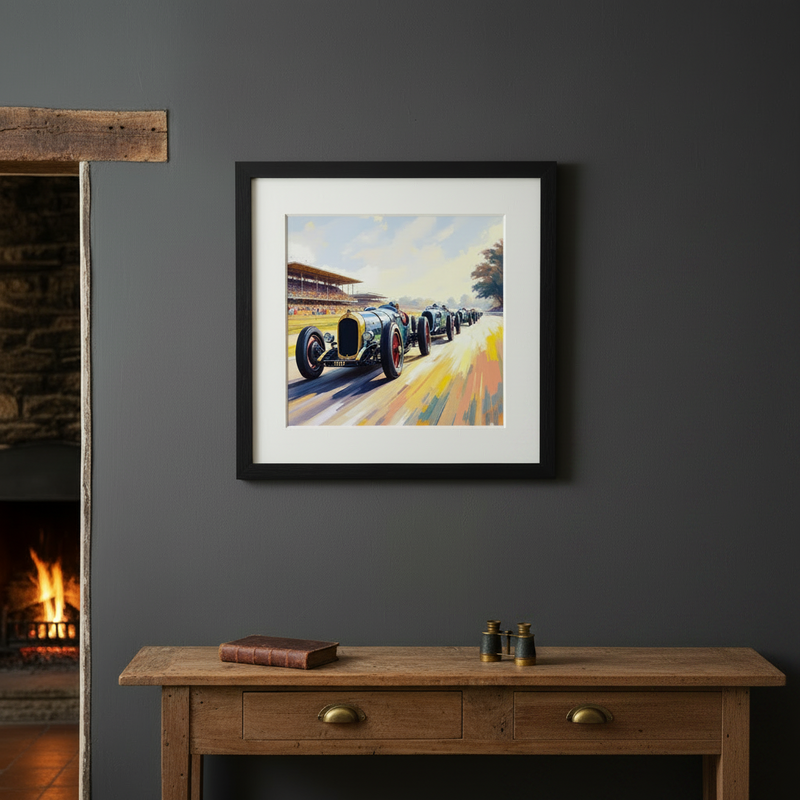 Motor Racing Fine Art Print Framed