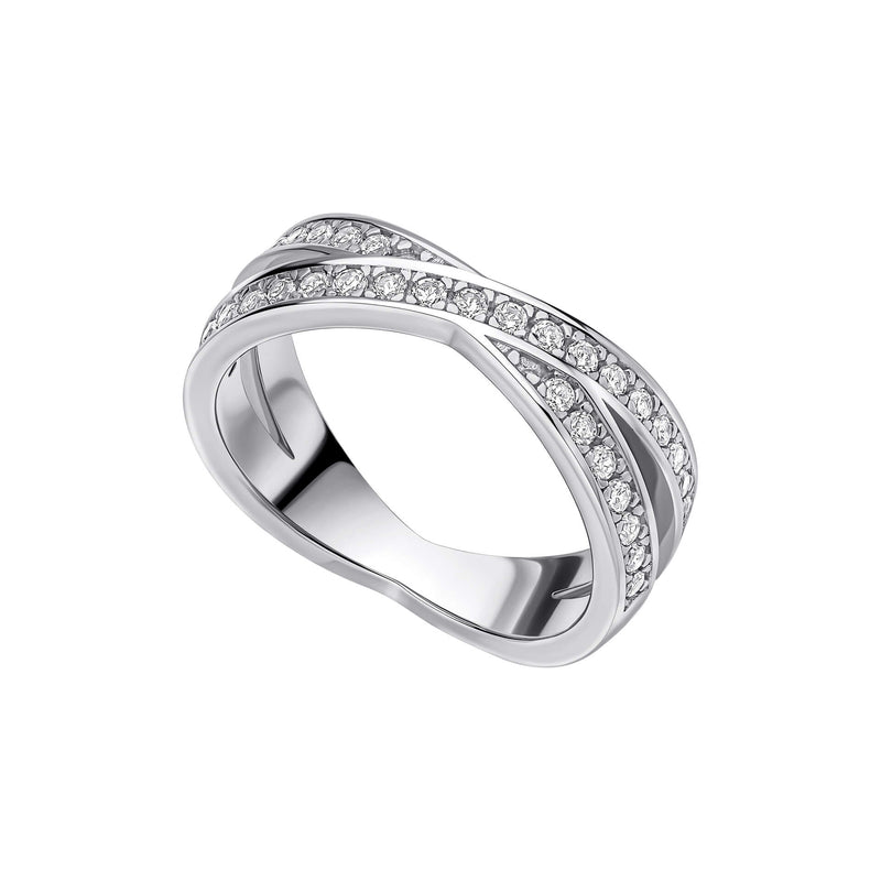 Diamonfire Zirconia Criss Cross Ring