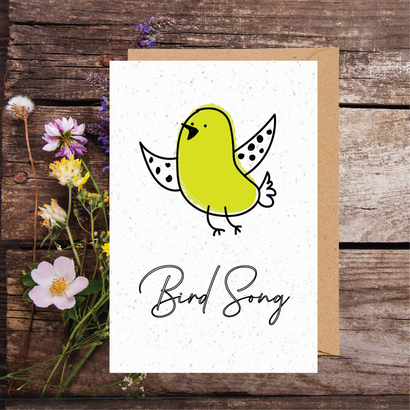 Bird Song Wildflower Plantable Seed Greetings Cards by SJH Designs