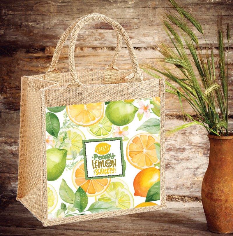 Easy Peasy Lemon Squeezy Jute Bag
