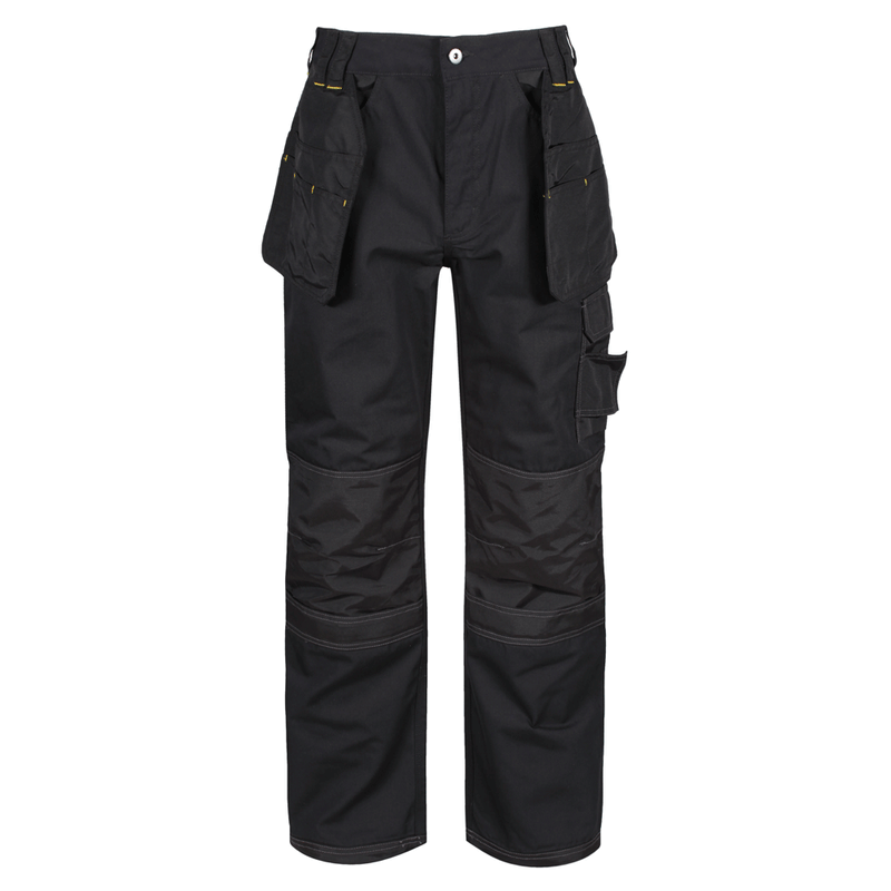 Regatta TRJ335 Hardwear Holster Pocket Kneepad Work Trousers Black, Waist 28" Leg 29"