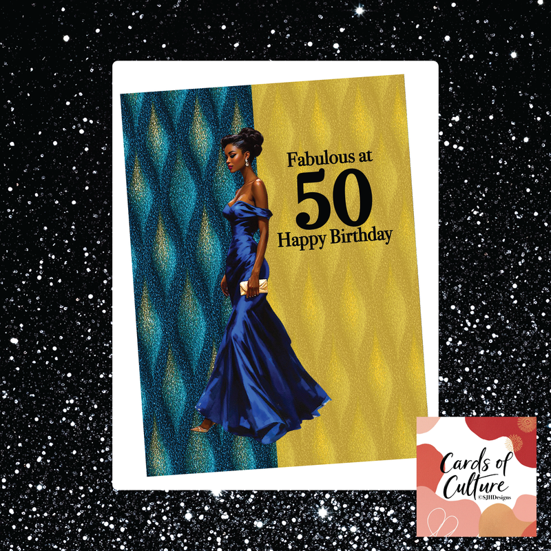 Happy 50th Ladies Birthday Card