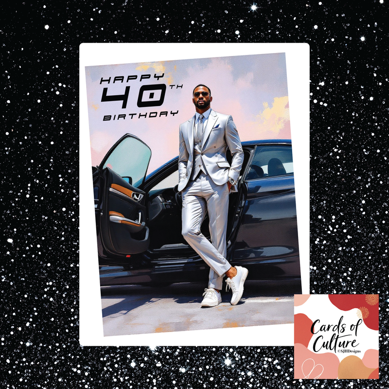 Happy 40th Gentleman's Birthday Card
