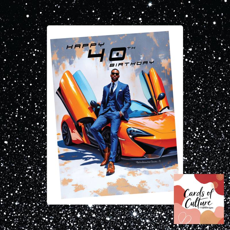 Happy 40th Gentleman's Birthday Card