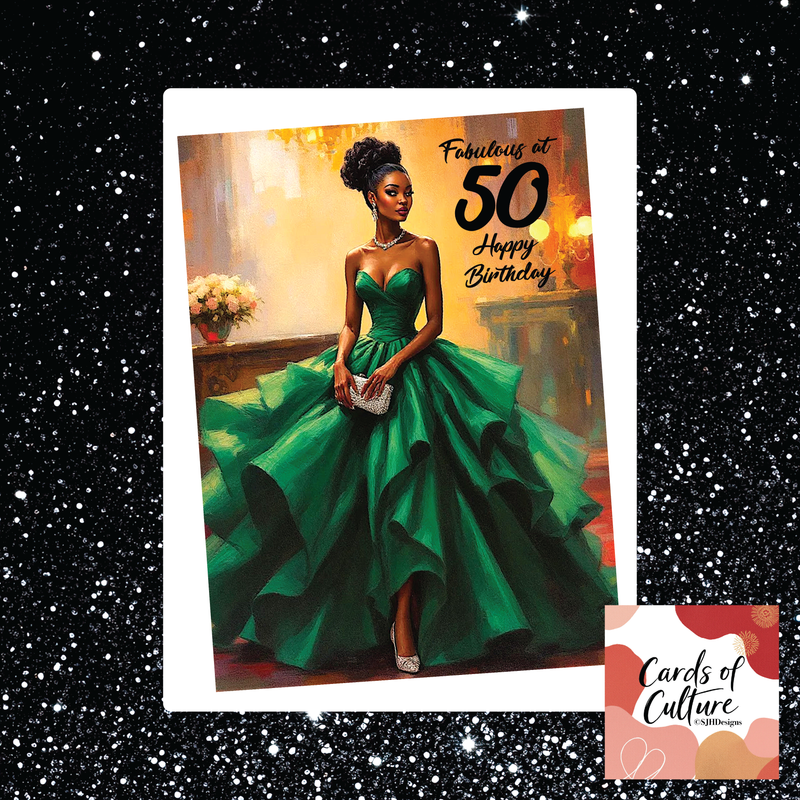 Happy 50th Ladies Birthday Card