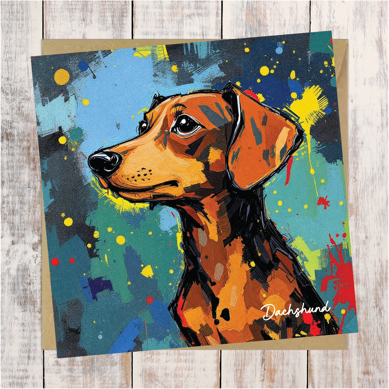 Dachshund Art Card