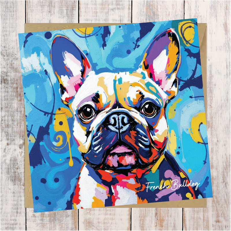 French Bulldog Art Card