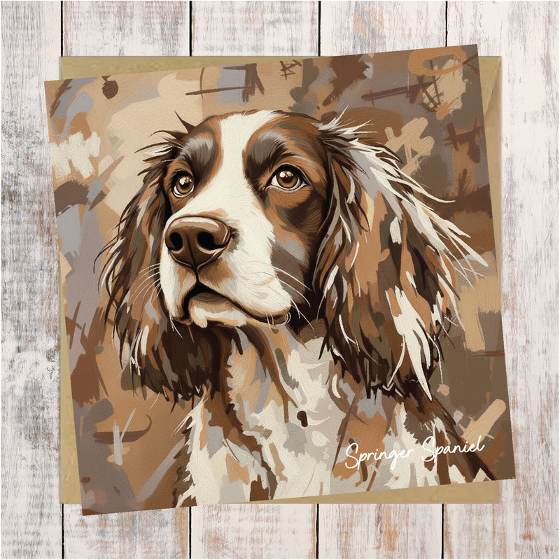 Springer Spaniel Art Card