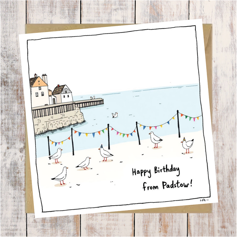 Happy Birthday From Padstow Greeting Card