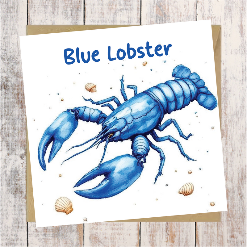 Blue Lobster Greeting Card