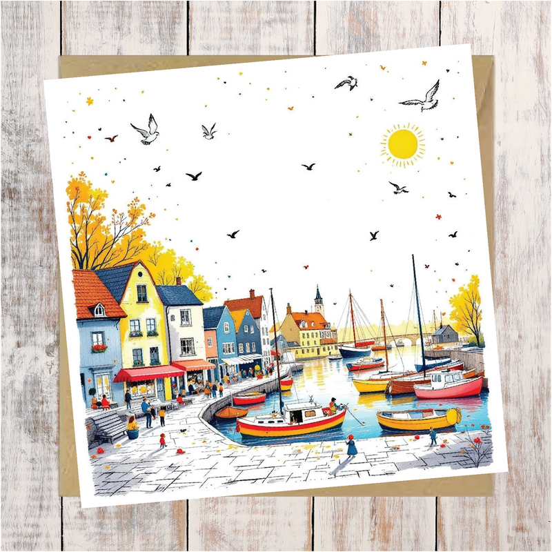 Peaceful Port Greeting Card