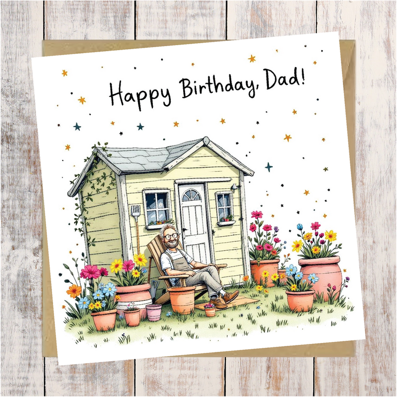 Sitting in the Sunshine Dad Birthday Card