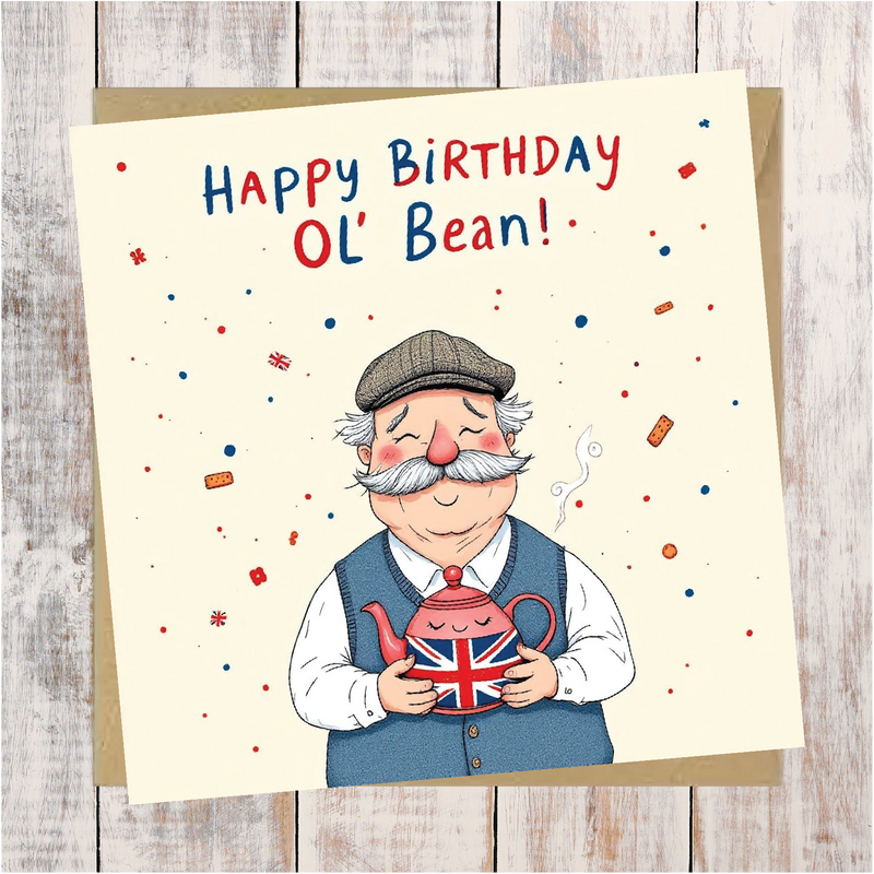Happy Birthday Ol Bean Greeting Card