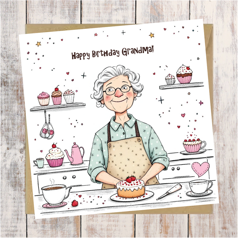 Happy Birthday Grandma Greeting Card
