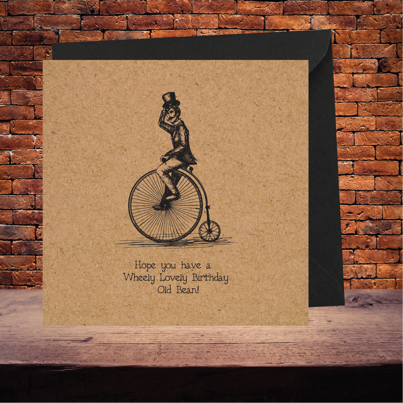 Penny Farthing Art Greetings Card