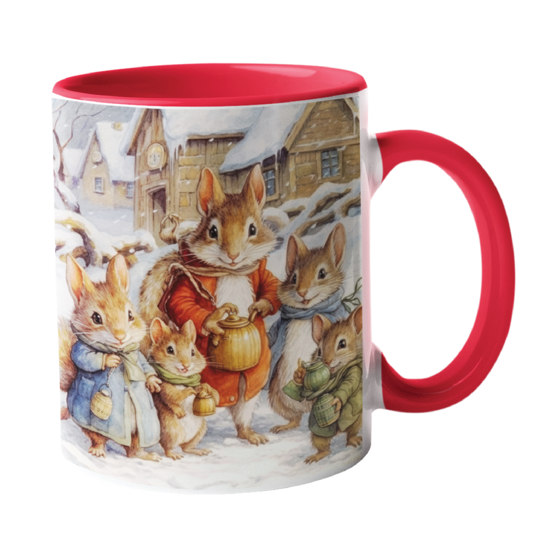 Victorian Squirrel Family Mug
