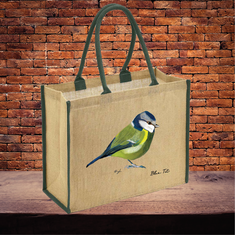 Sammy's Blue Tit Jute Bag