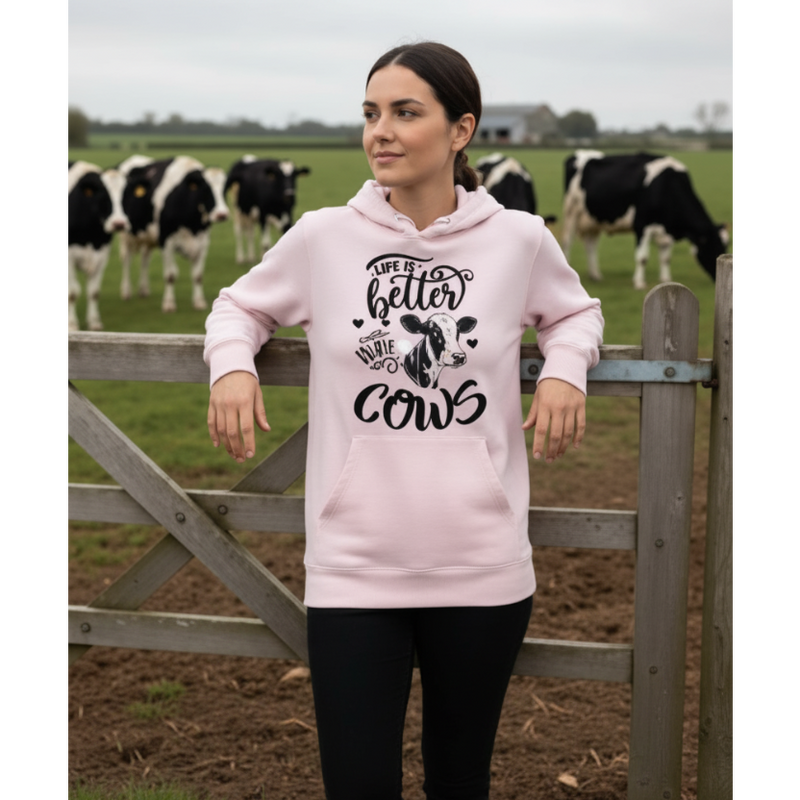 Life Is Better With Cows Hoodie