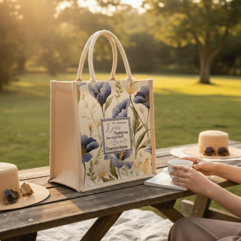 If You Truly Love Nature You Will Find Beauty Everywhere Jute Bag