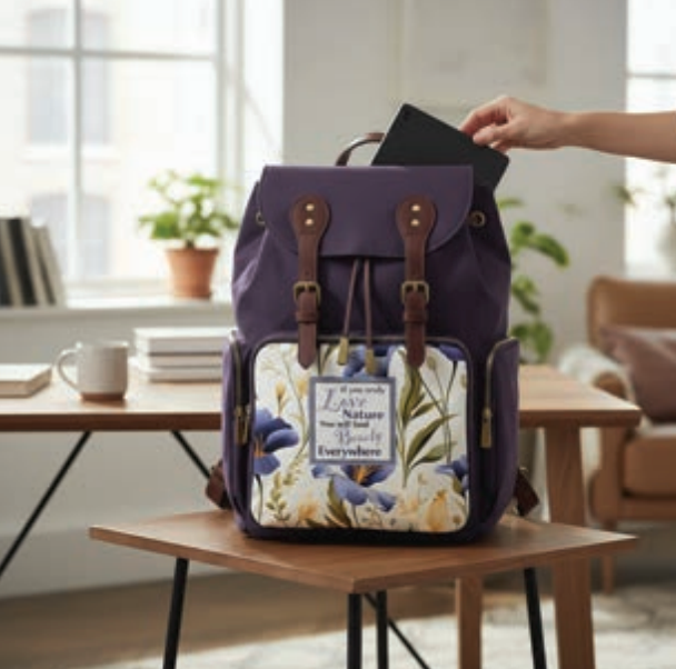 If You Truly Love Nature You Will Find Beauty Everywhere Twin Handle Roll Top Laptop Backpack