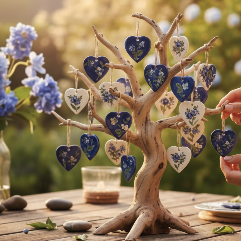 If You Truly Love Nature You Will Find Beauty Everywhere Ceramic Hanging Hearts