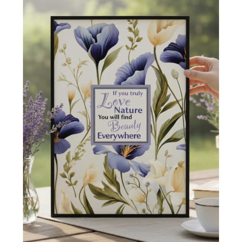 If You Truly Love Nature You Will Find Beauty Everywhere A3 Framed Print
