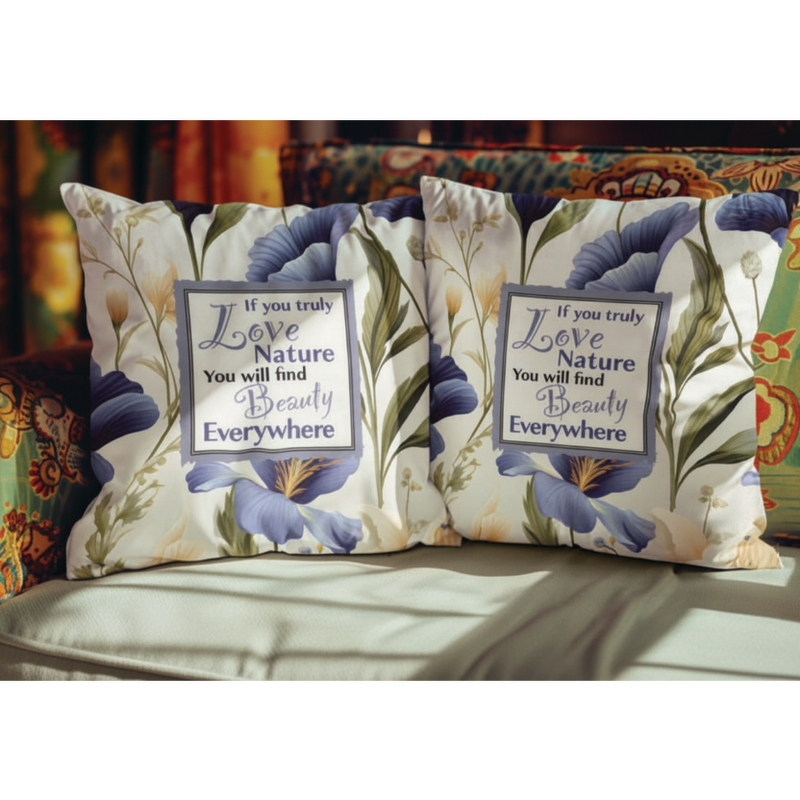 If You Truly Love Nature You Will Find Beauty Everywhere Cushion