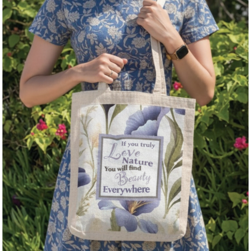 If You Truly Love Nature You Will Find Beauty Everywhere Canvas Bag