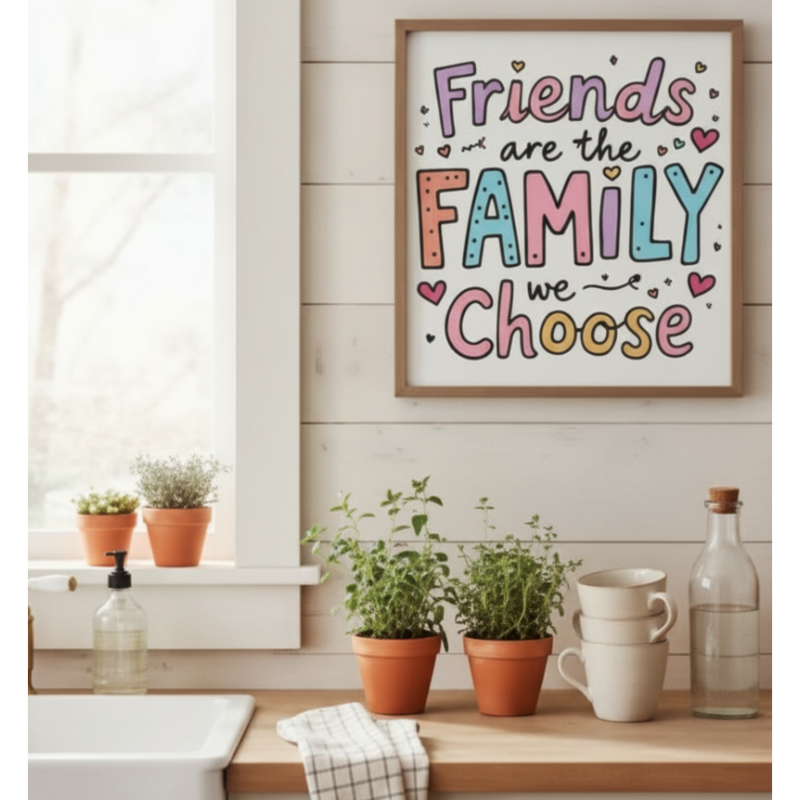 Friends Are The Family You Choose Framed Print Without Glass