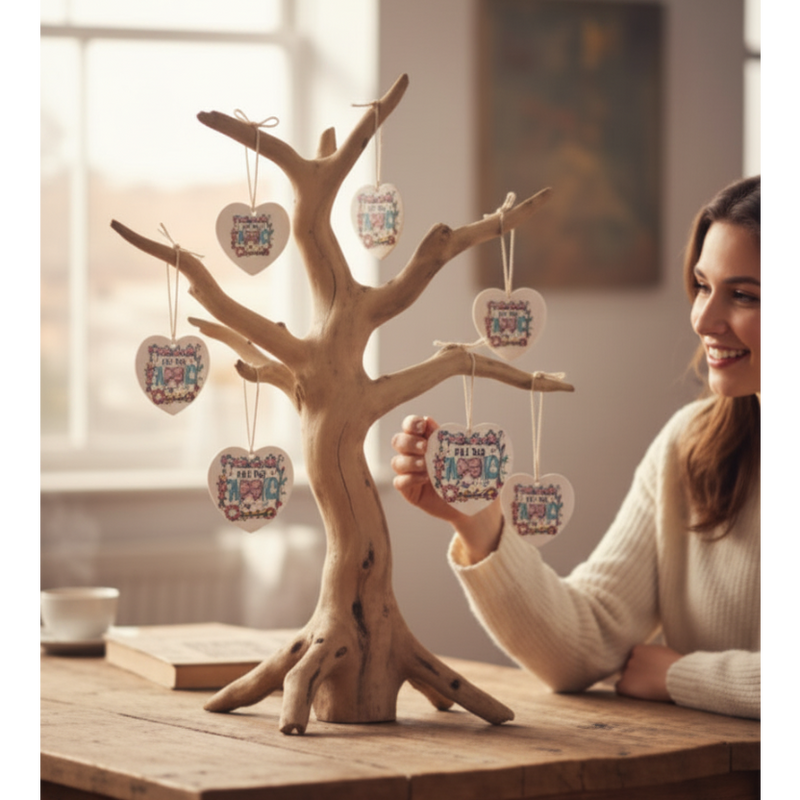 Friends Are The Family You Choose Ceramic Hanging Hearts