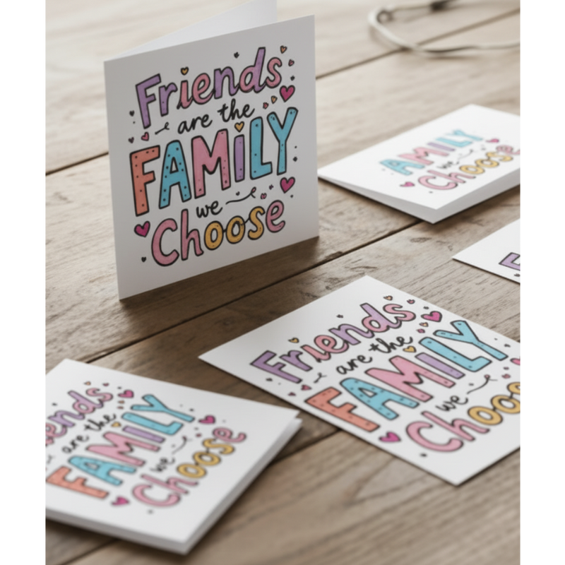 Friends Are The Family You Choose Set Of 8 Notecards