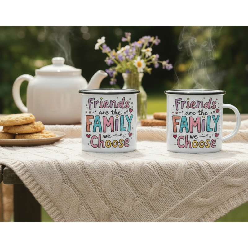 Friends Are The Family You Choose Tin Mug