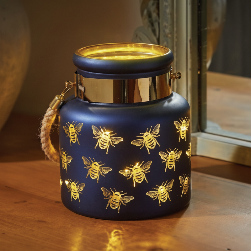 Sapphire Solar Light Bee Lantern