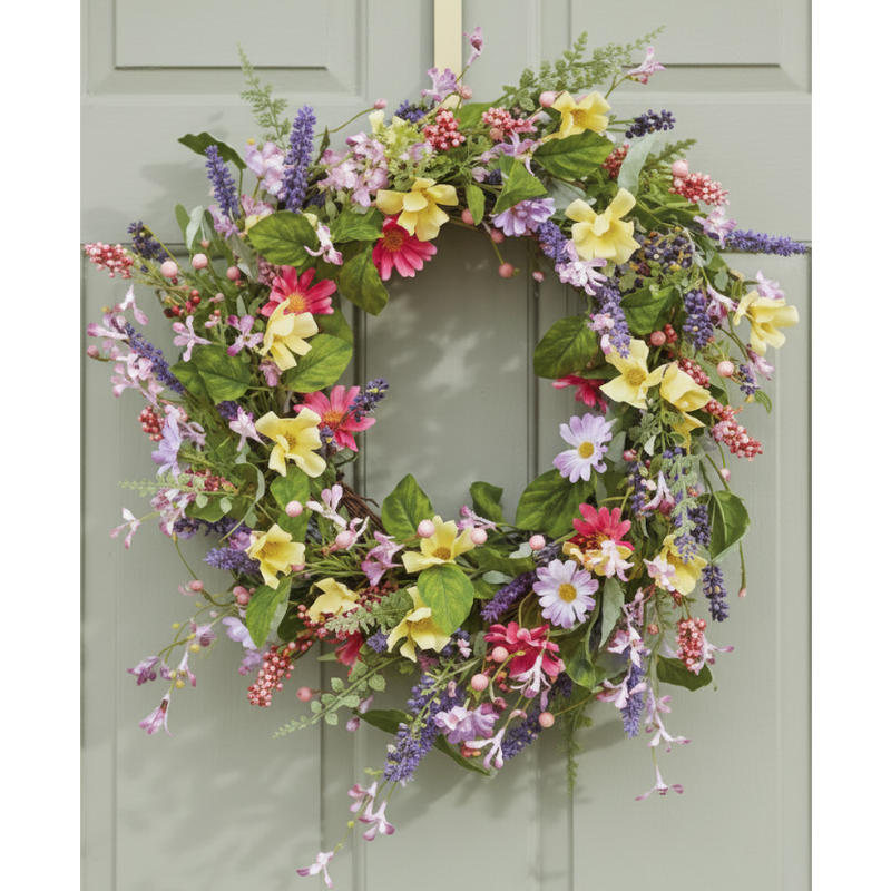 Spring Whirl Decorative Wreath