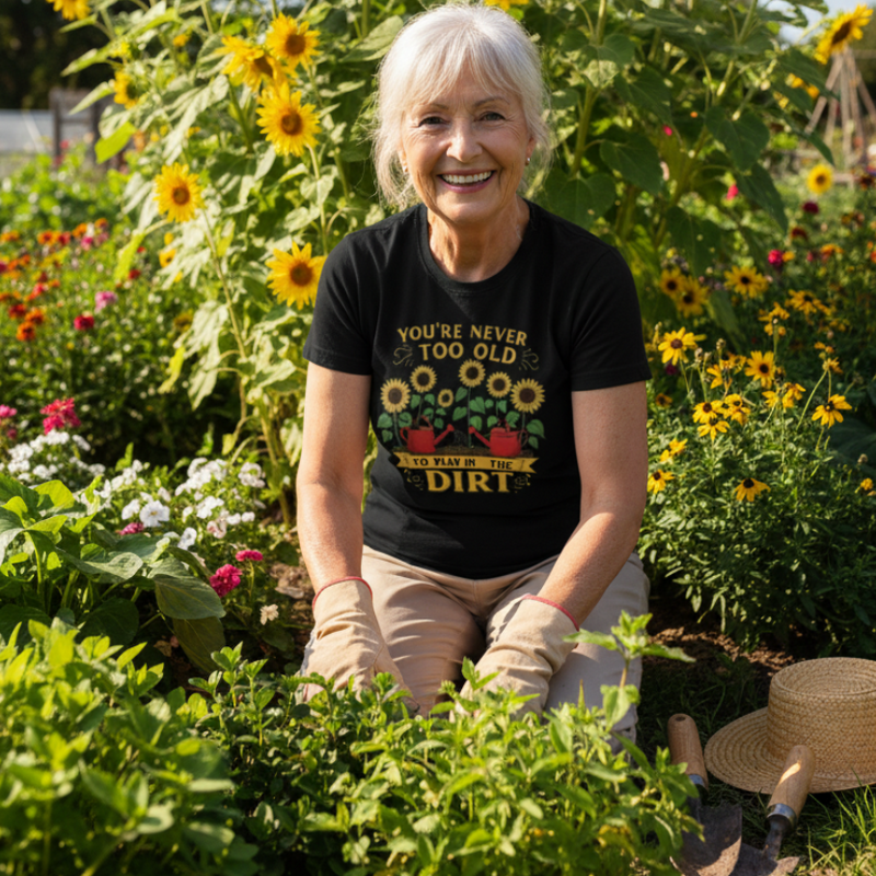 You're Never Too Old To Play In The Dirt T-Shirt
