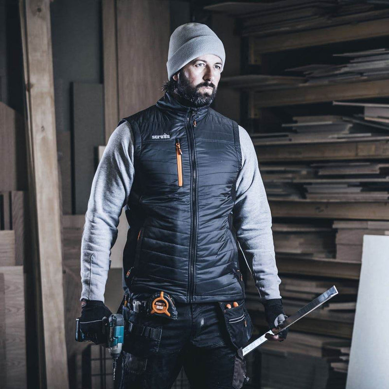 Scruffs Trade Padded Gilet Body Warmer Black
