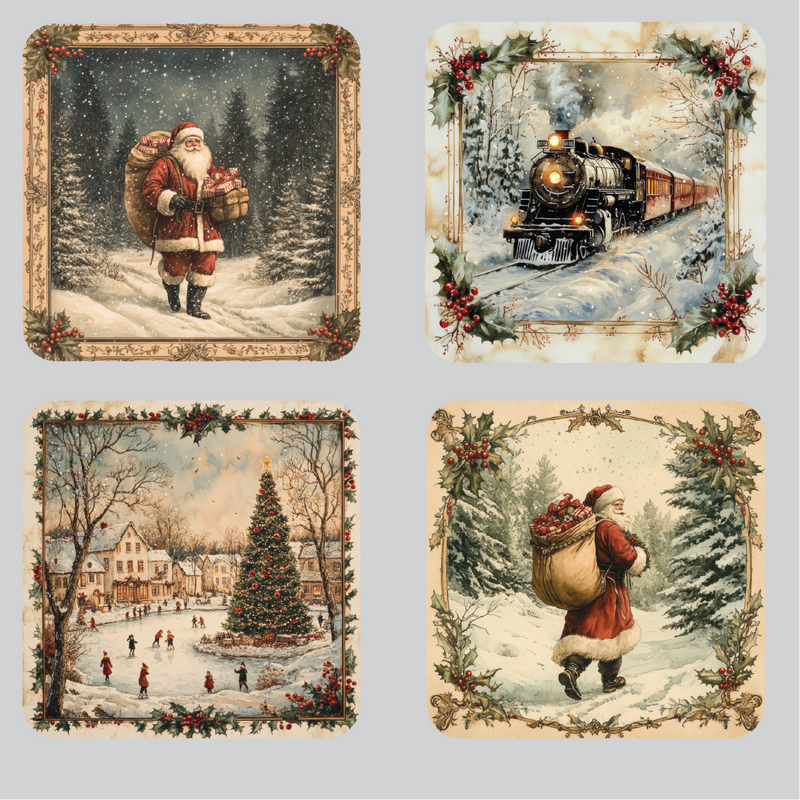 Victorian Set of 4 Coasters