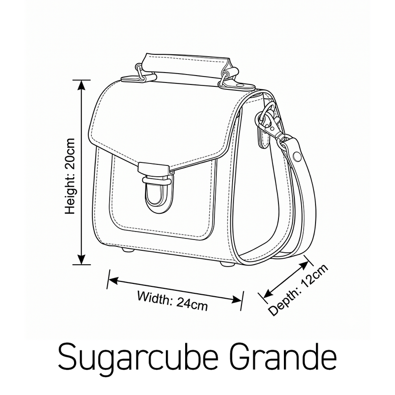 Executive Handmade Leather Sugarcube Grande - Marsala Red