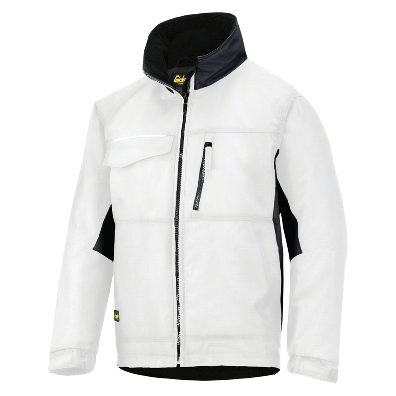 Snickers 1128 Craftsmen’s Winter Water Resistant Quilt Lined Rip-Stop Jacket White