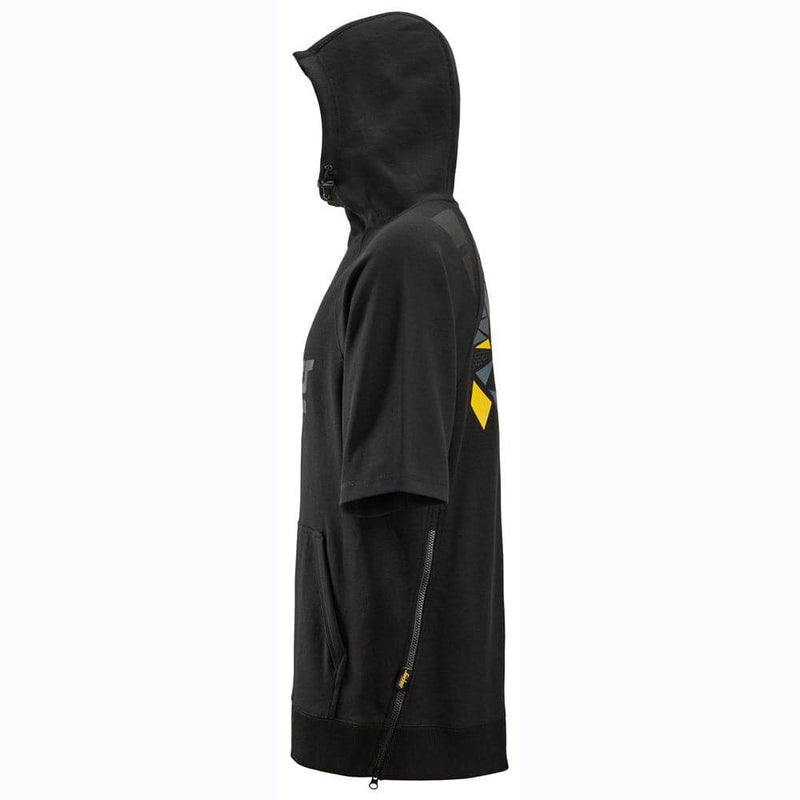 Snickers 2850 Logo Short Sleeve Hoodie Sweatshirt